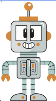 Robot Jeff Die cut piece